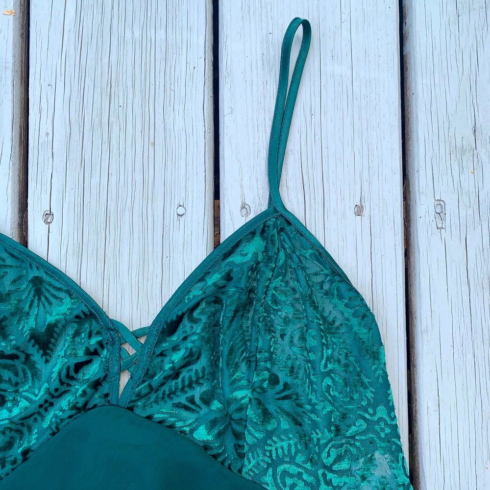 Dark Green Cami Gown